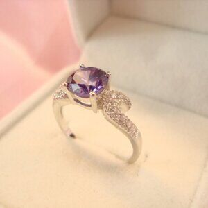 Amethyst and Diamond ring
